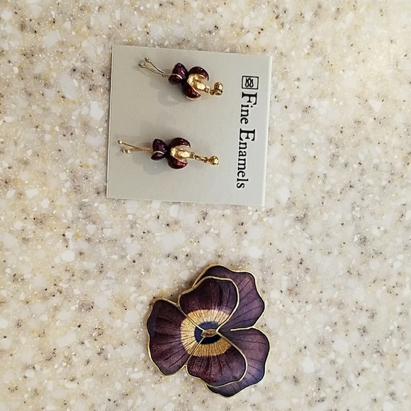 Jewelry Earrings And Pin Set Poshmark